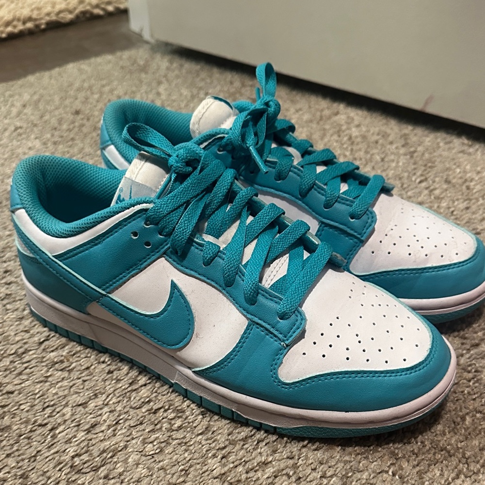 Nike Turquoise and White Athletic Shoes